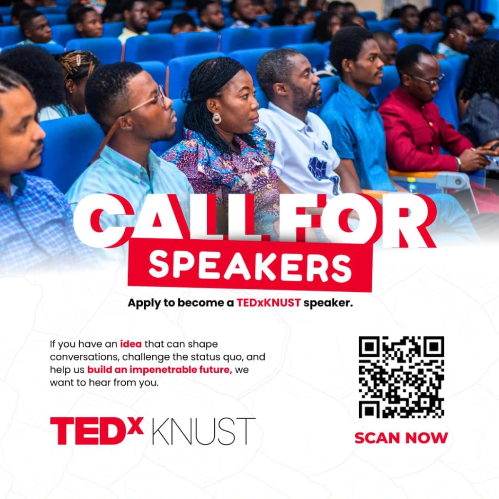 Call for Speakers: Apply to become a TEDxKNUST speaker.